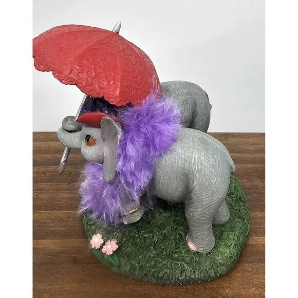Hamilton True Friends Brighten Your Day Elephants Red Hat Umbrella Figure #0256A - Picture 4 of 8